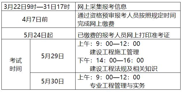 2021河北二建考試計劃