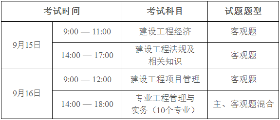 2018一級建造師考試時間